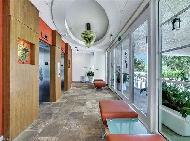 a view of an outdoor seating space