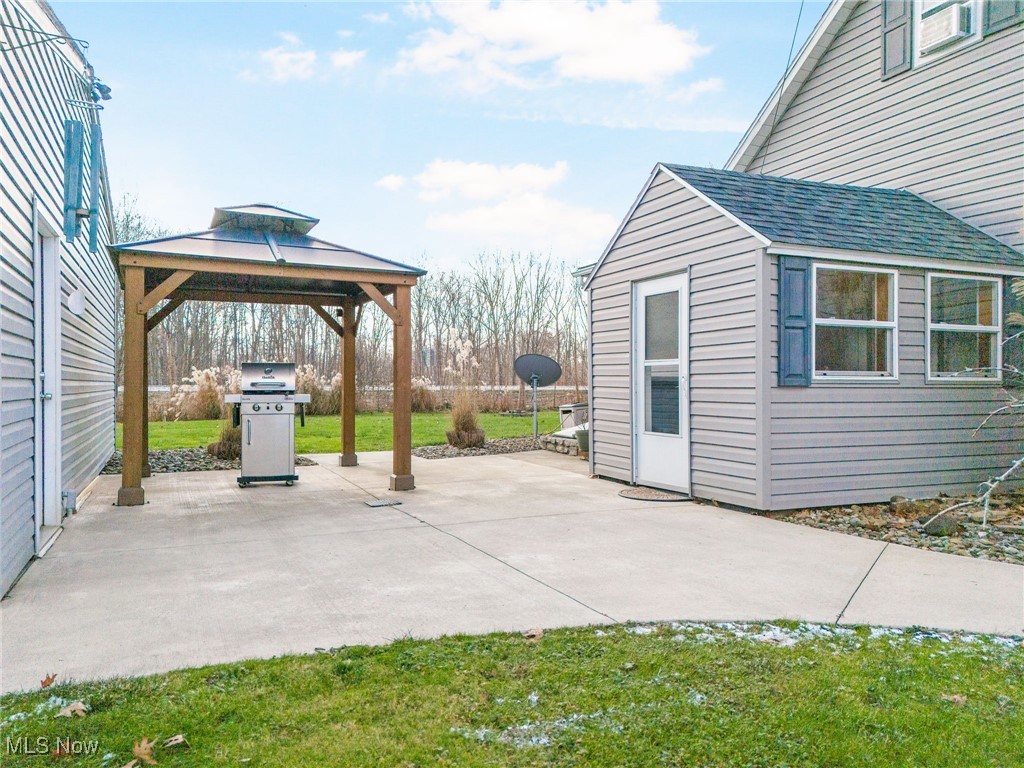 3696 Lynn Road Ravenna, OH 44266 - Photo 20 of 25 View of patio with a gazebo and a grill