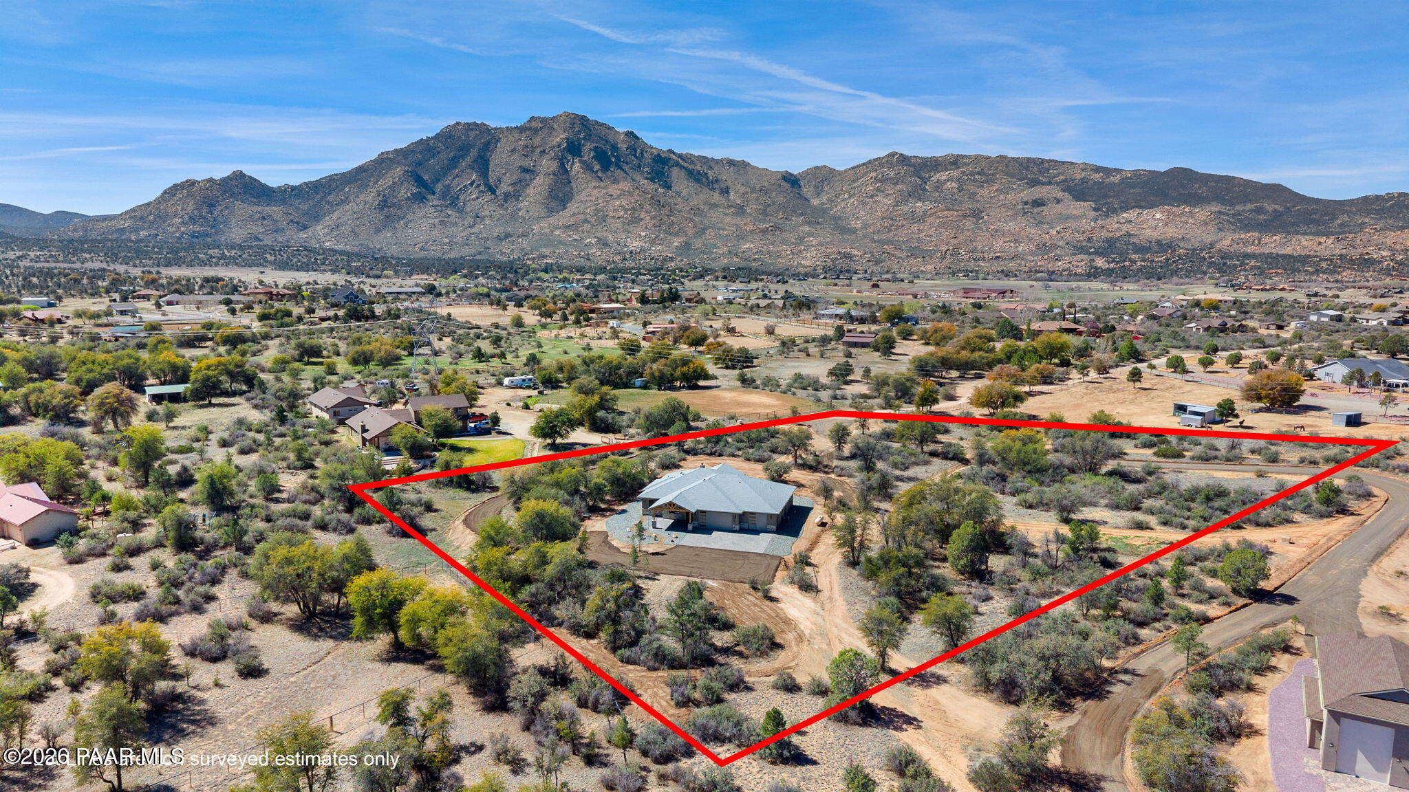 9529 North Bridle Ridge Road Prescott, AZ 86305 - Photo 5 of 43 3-Aerial 2 Lot Lines