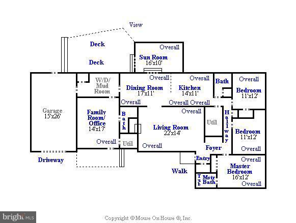 2107 Seminary Road Silver Spring, MD 20910 - Photo 30 of 30 FLOOR PLAN FOR HOUSE