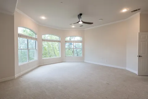 an empty room with a window