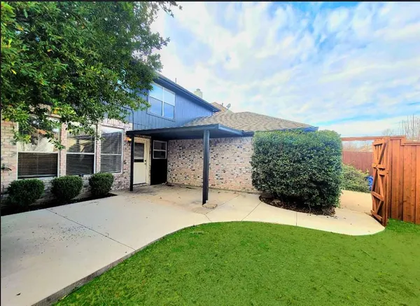 a backyard of a house