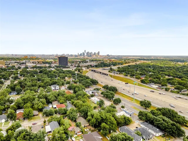 an aerial view of multiple house