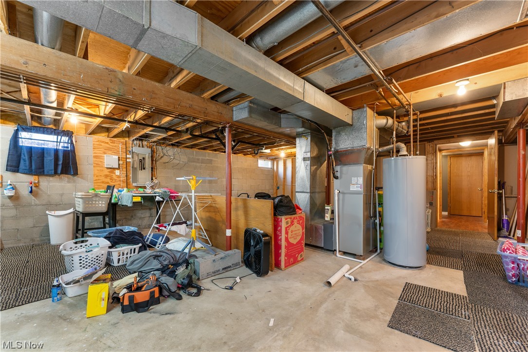 5226 Johnnycake Ridge Northeast Canton, OH 44705 - Photo 32 of 32 Basement featuring heating utilities and gas water heater and more storage