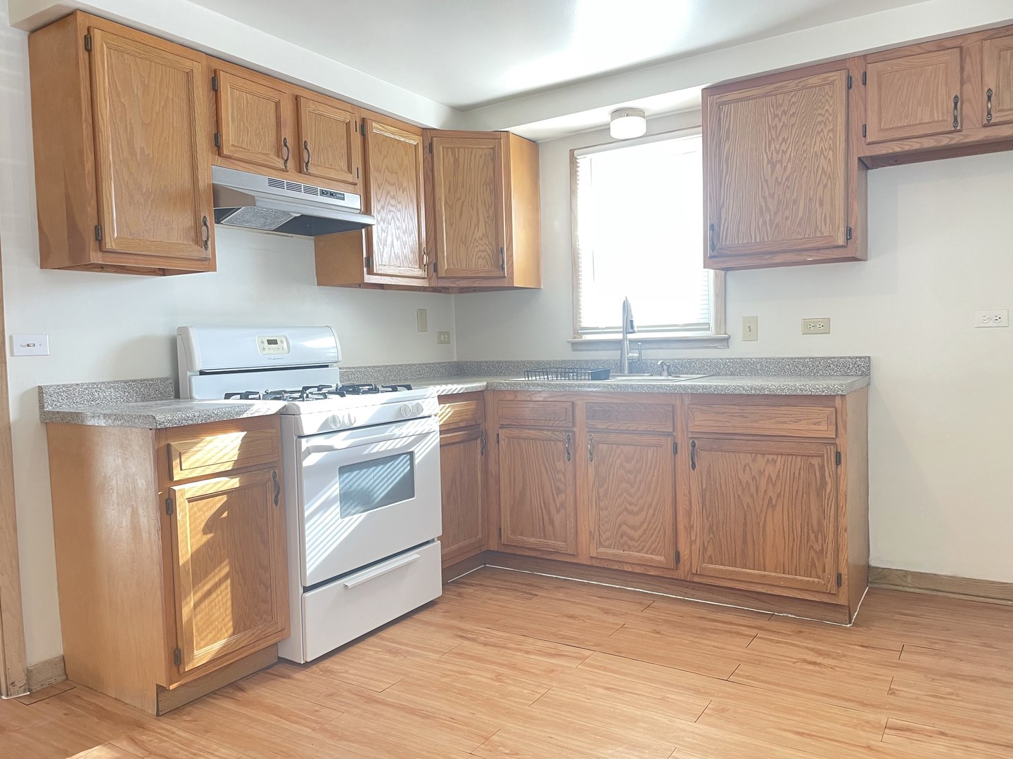 8046 South Pulaski Road Chicago, IL 60652 - Photo 5 of 9 a kitchen with stainless steel appliances granite countertop a sink stove and cabinets