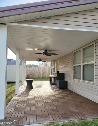 a backyard of a house