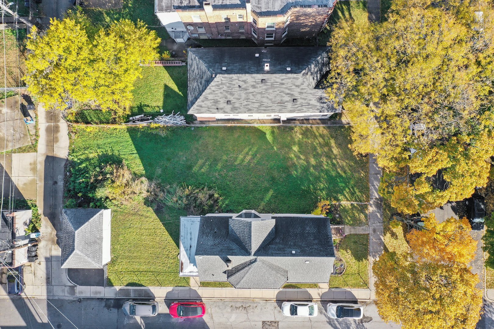 swimming pool view with a garden and plants