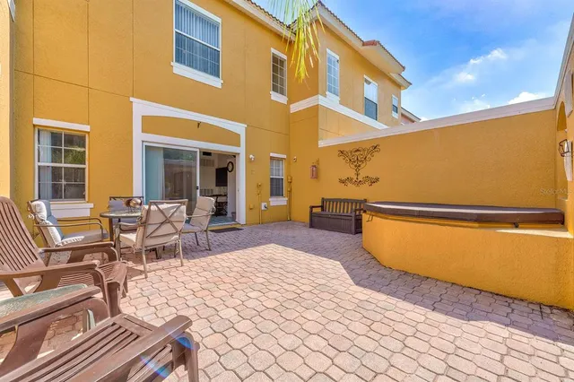 a view of outdoor space with seating area and entertaining space