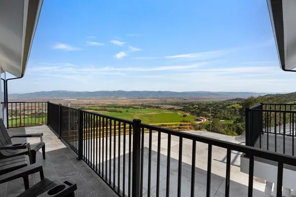 a view of city from balcony