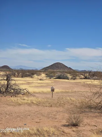 a view of an outdoor space with mountain view