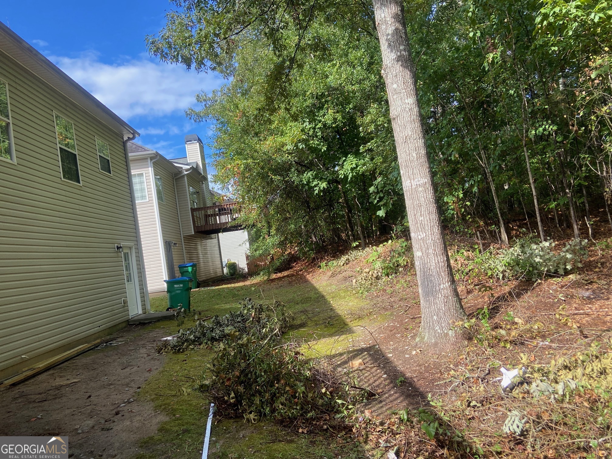 3536 Perry Pointe Austell, GA 30106 - Photo 17 of 32 a view of a yard with plants and a large tree