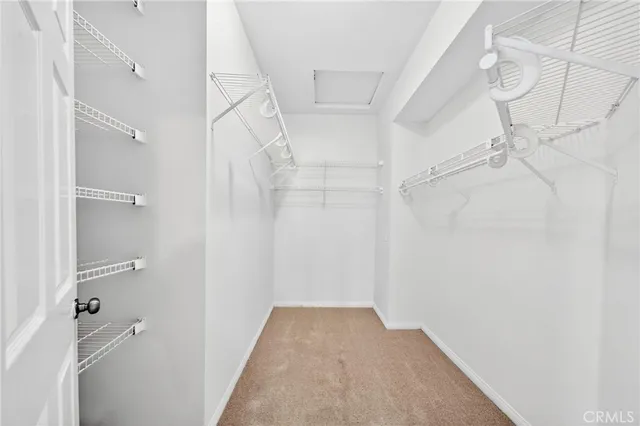 a view of a walk in closet