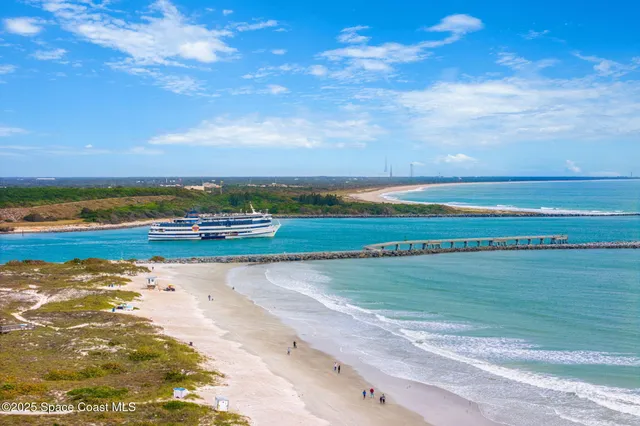 a view of an ocean and beach