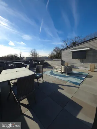 a terrace with outdoor seating