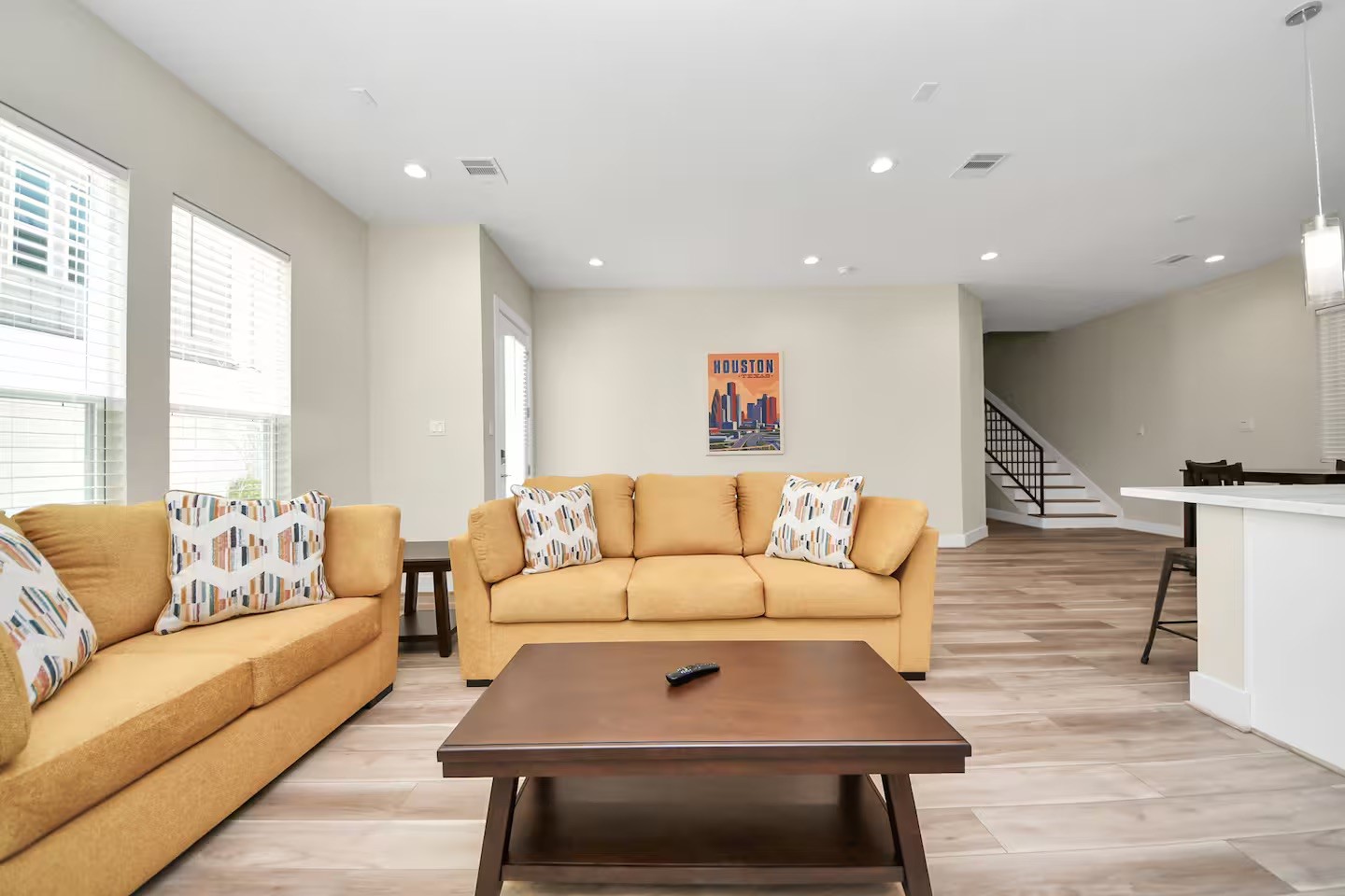 5935 Beall Street, Unit D Houston, TX 77091 - Photo 20 of 50 a living room with furniture and a large window