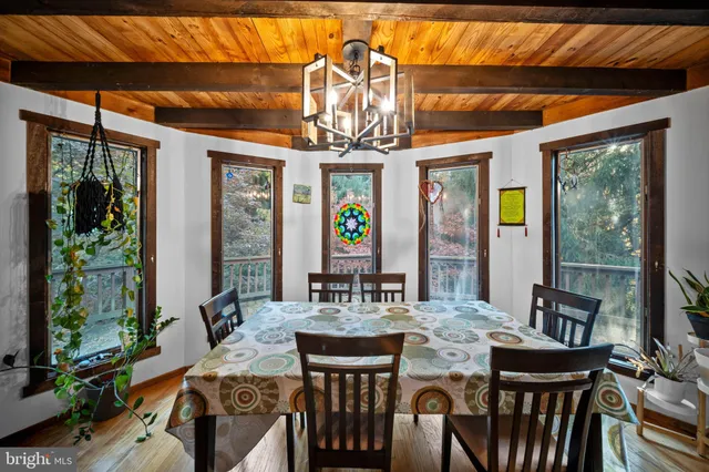 a view of a kitchen with furniture and a kitchen
