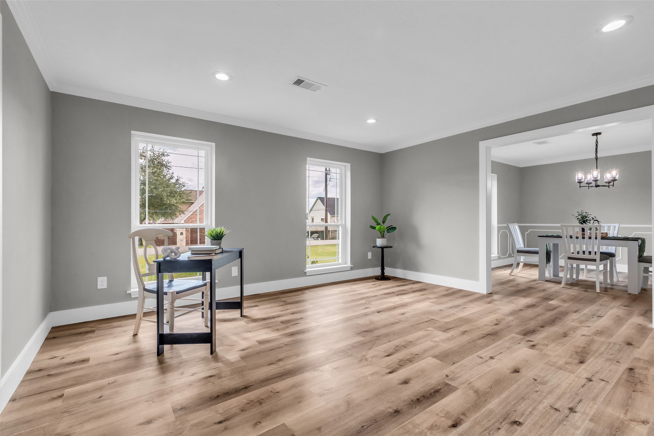 3518 Shore Shadows Drive Crosby, TX 77532 - Photo 20 of 42 a view of work space with wooden floor and a window