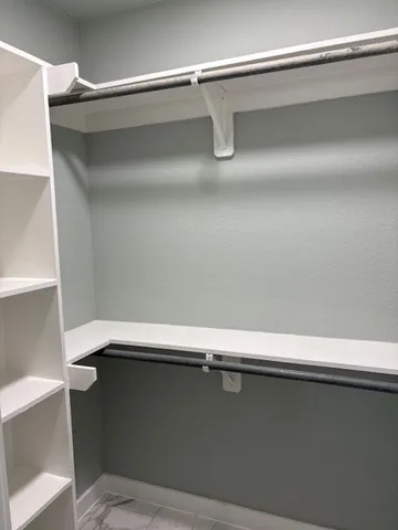 a close view of closet
