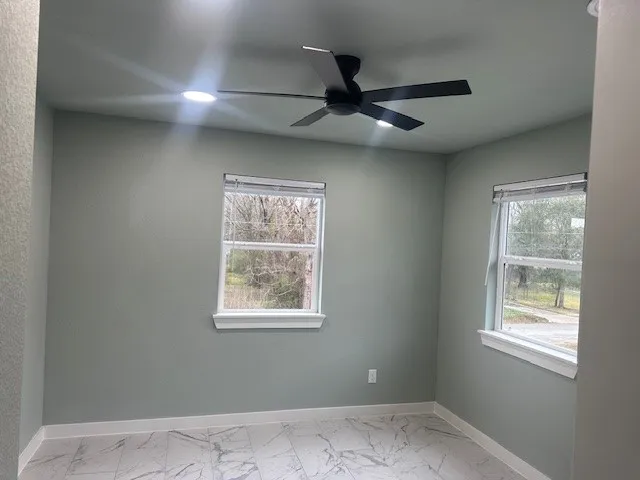 an empty room with a window