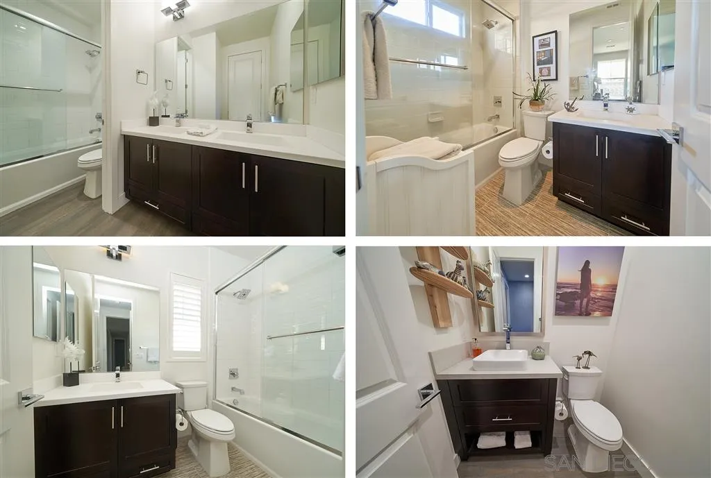 672 Polaris Drive Encinitas, CA 92024 - Photo 14 of 26 a bathroom with a sink a toilet and mirror