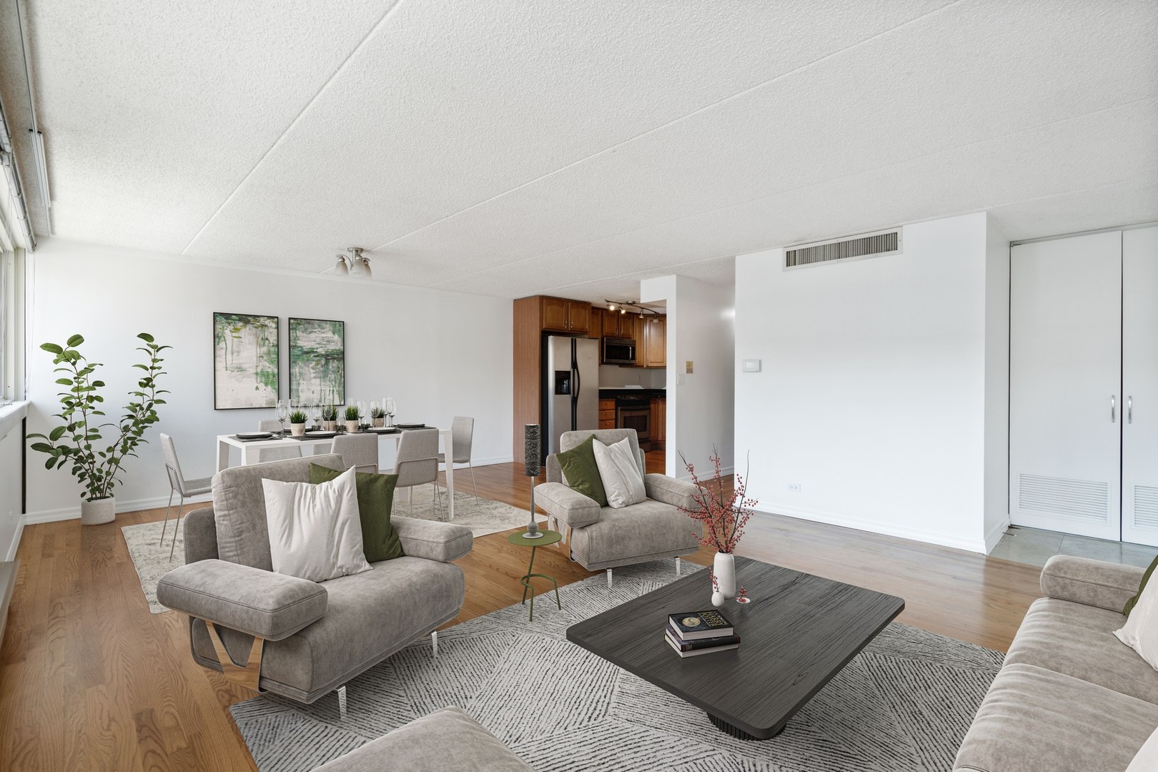 4900 North Lester Avenue, Unit 5 Chicago, IL 60630 - Photo 5 of 18 a living room with furniture and wooden floor