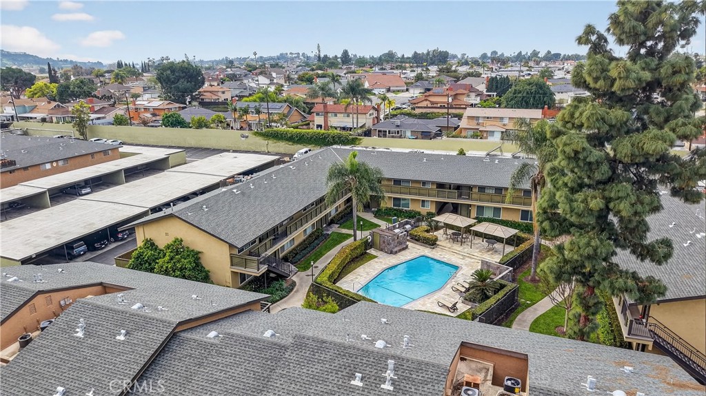 1430 West Lambert Road, Unit 384 La Habra, CA 90631 - Photo 22 of 41 an aerial view of a house with a garden