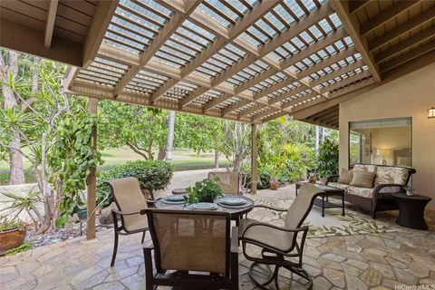 a outdoor space with furniture