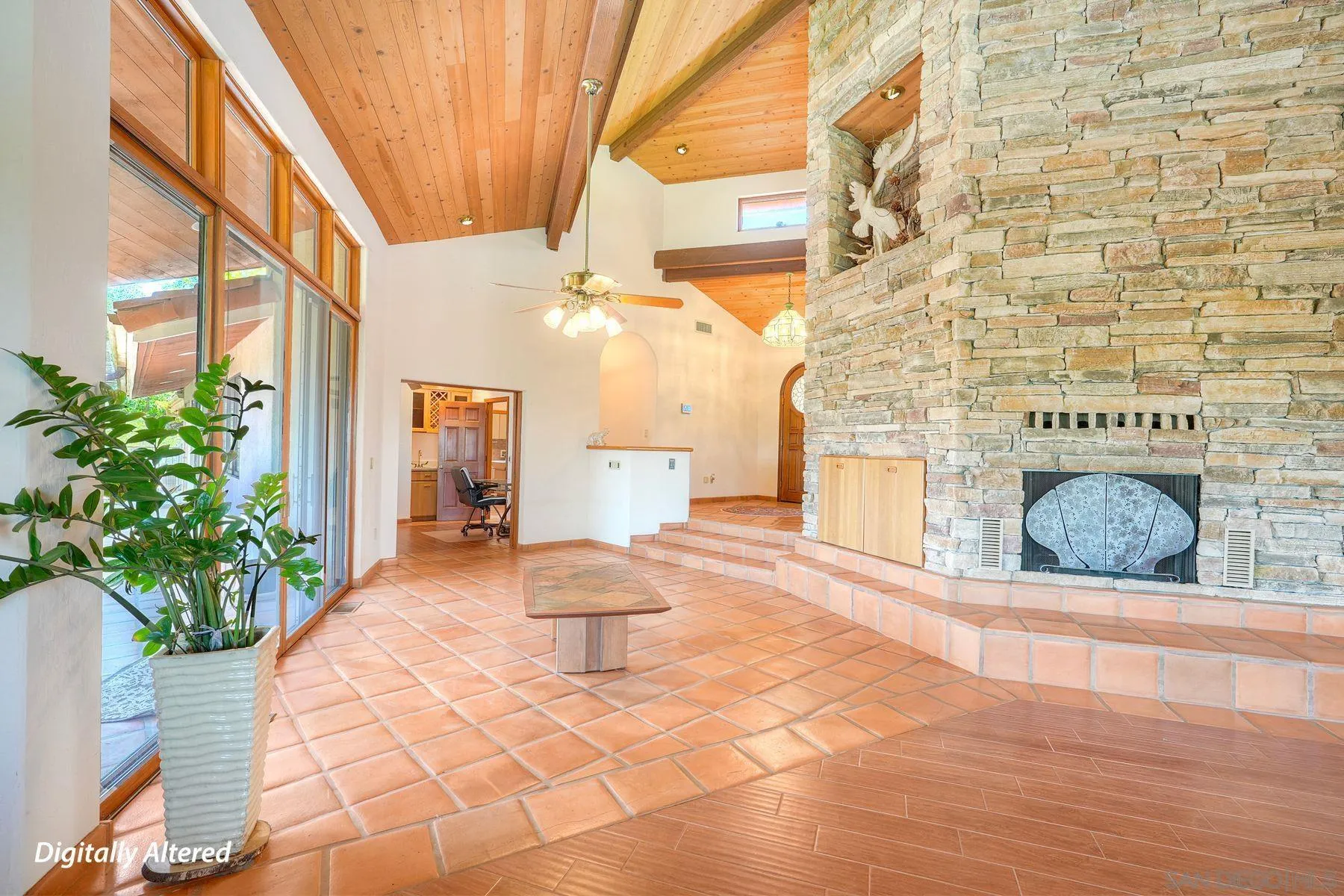 30458 Cool Valley Highlands Road Valley Center, CA 92082 - Photo 21 of 47 a view of an entryway with a fireplace