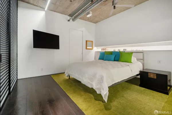 a room with furniture