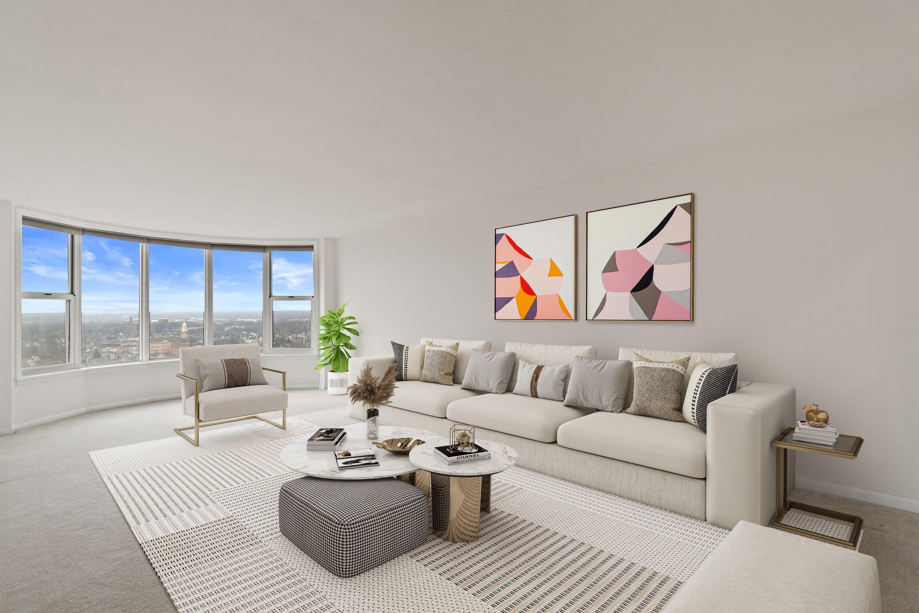 2525 South Shore Drive, Unit 18B Milwaukee, WI 53207 - Photo 16 of 25 Livingroom with Panoramic Views