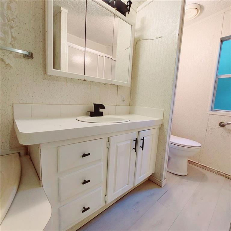 281 Mockingbird Drive Monticello, GA 31064 - Photo 28 of 42 a bathroom with a sink a toilet and a mirror