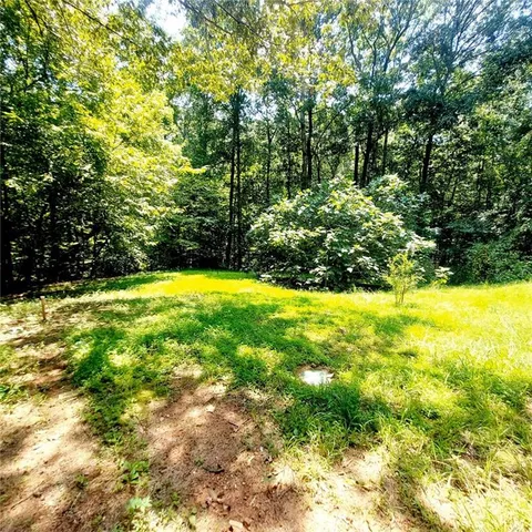 a view of a backyard of the house
