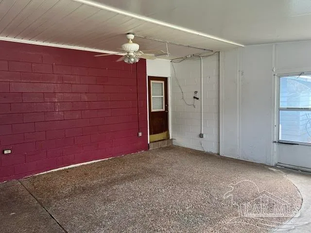 a view of a room has a bathroom