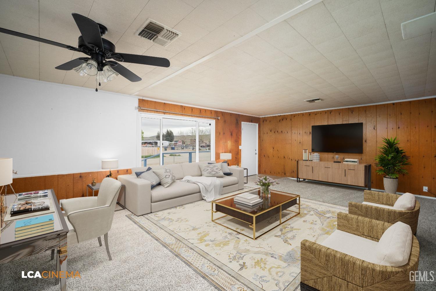 Undisclosed Address Taft, CA 93268 - Photo 9 of 28 a living room with furniture and a flat screen tv