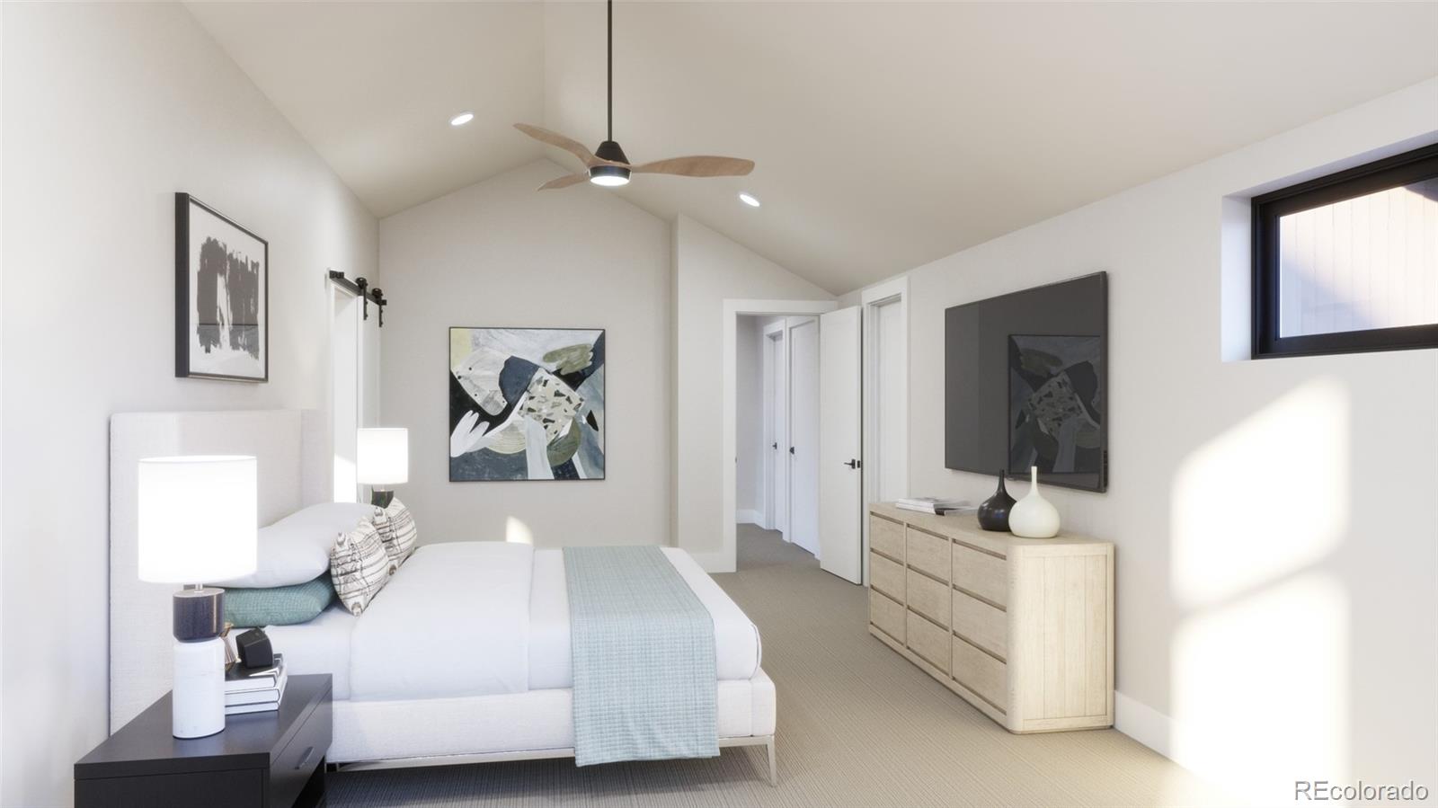 1040 Locust Avenue Boulder, CO 80304 - Photo 23 of 27 a bedroom with a bed and a flat screen tv