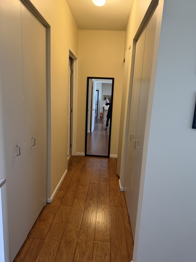 21 West Chestnut Street, Unit 1101 Chicago, IL 60610 - Photo 8 of 16 a view of a hallway with wooden floor