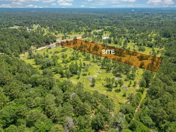 a view of a green field with lots of bushes