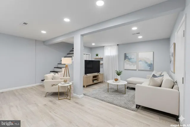 an empty room with wooden floor