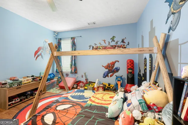 a group of people sitting in a room