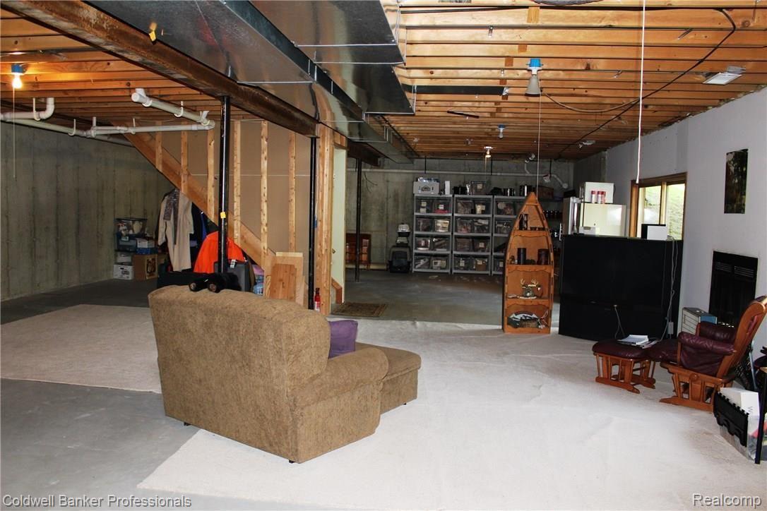 4044 West Brocker Road Metamora, MI 48455 - Photo 23 of 36 Hugh unfinished walk-out basement