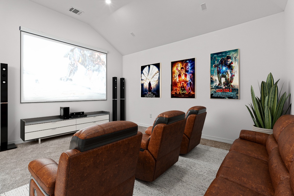 20520 Carries Ranch Road Pflugerville, TX 78660 - Photo 17 of 32 a living room with furniture a couch and a flat screen tv