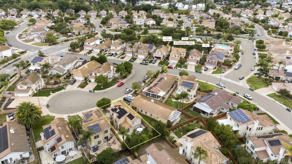 305 Cobblestone Place Santee, CA 92071 - Photo 32 of 41 an aerial view of residential houses with outdoor space