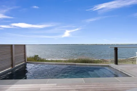 a view of an ocean and beach