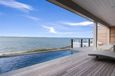 a view of ocean from a balcony
