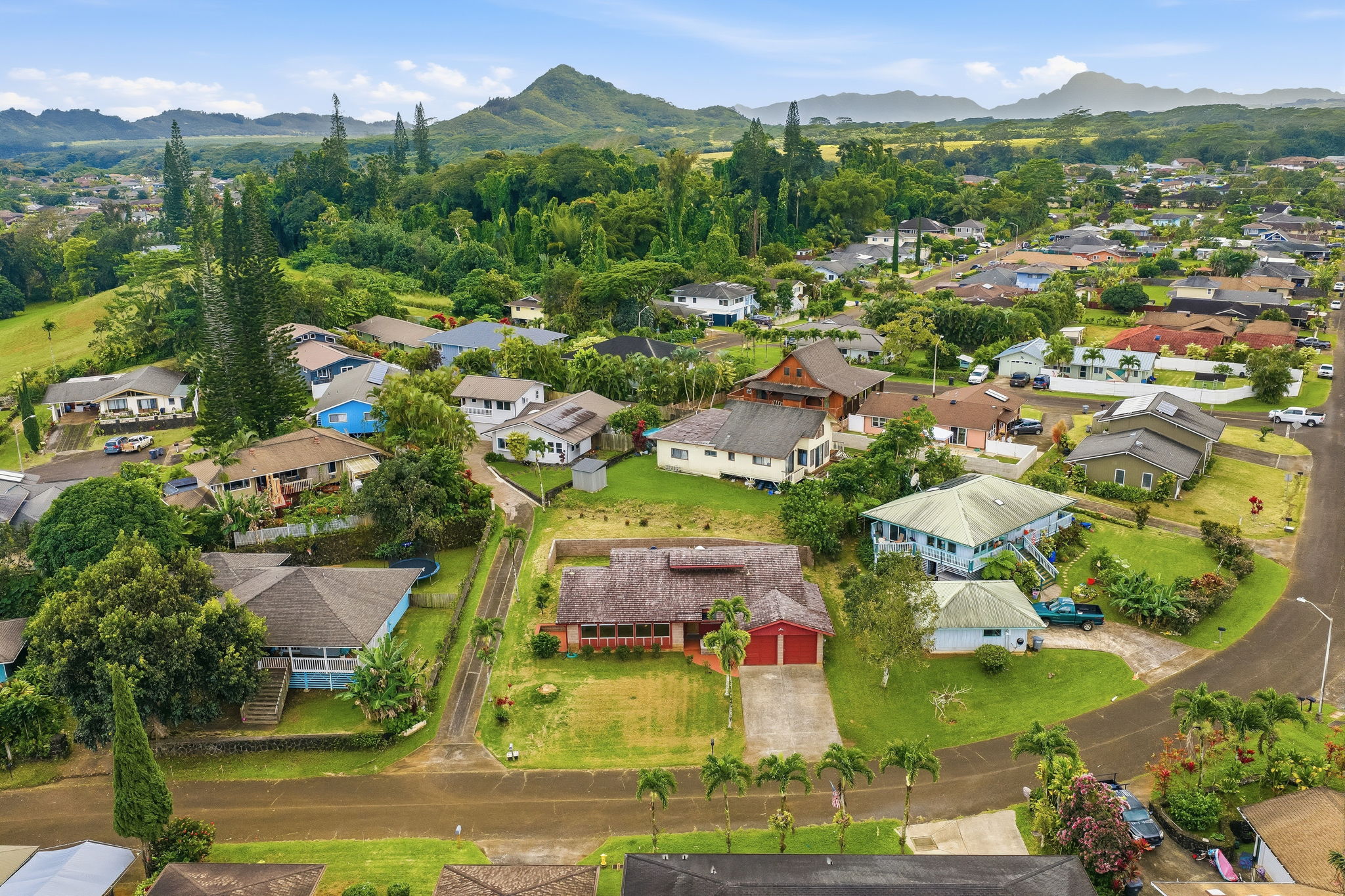 388 Molo Street Kapaa, HI 96746 - Photo 25 of 27 an aerial view of residential houses with outdoor space and river