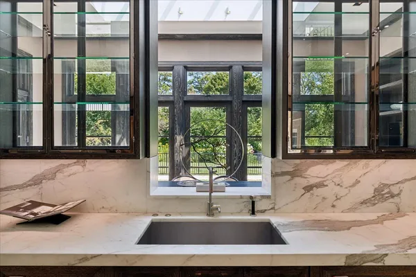 a view of terrace and city view