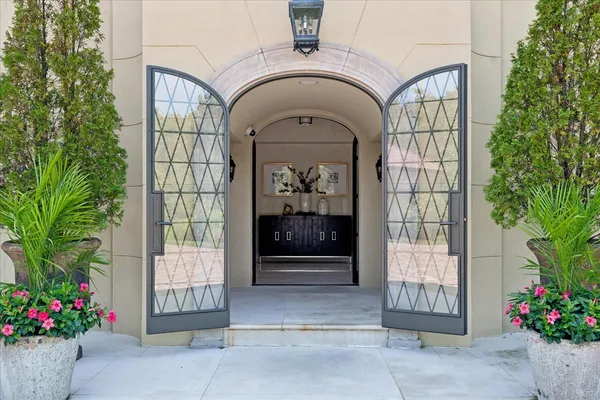 a view of a hallway view with staircase
