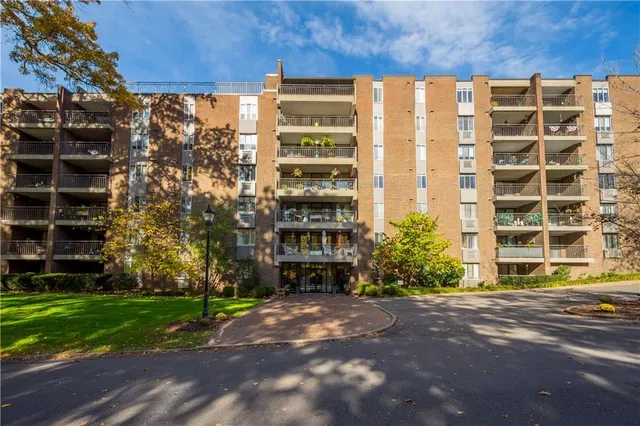 a front view of a building