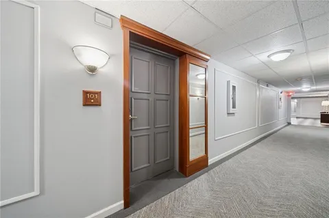 a view of a black and white checkered floor