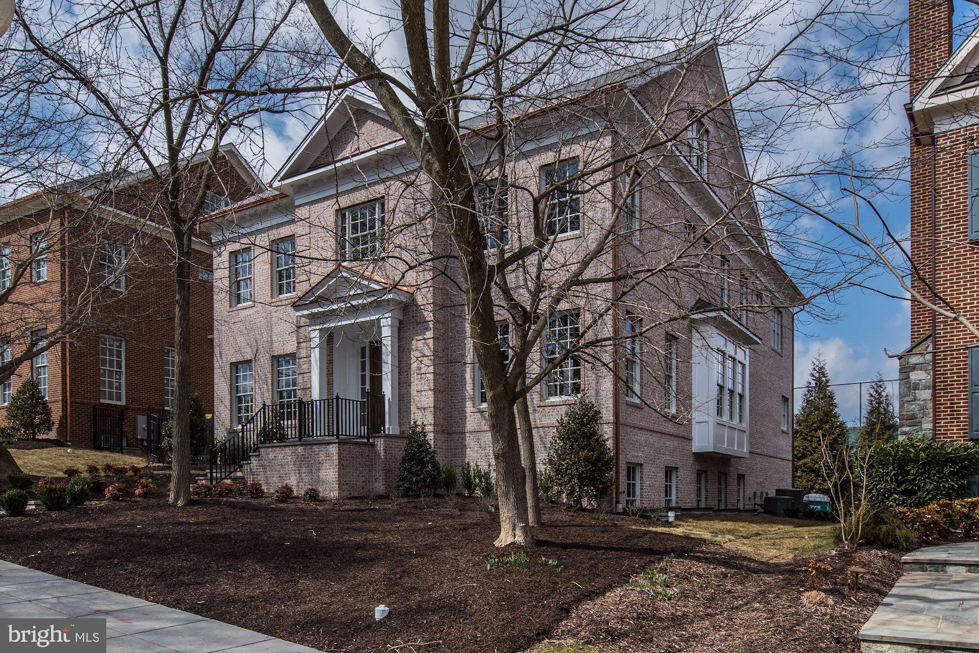 a view of a building with a street